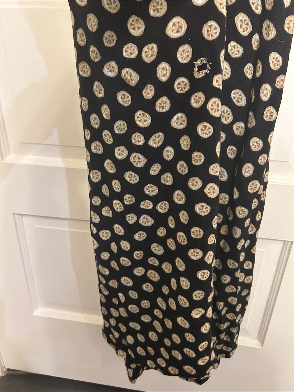 🛍 2/$18 Rabbit Rabbit Rabbit Black Midi Dress with Beige Dot Pattern - Picture 5 of 6
